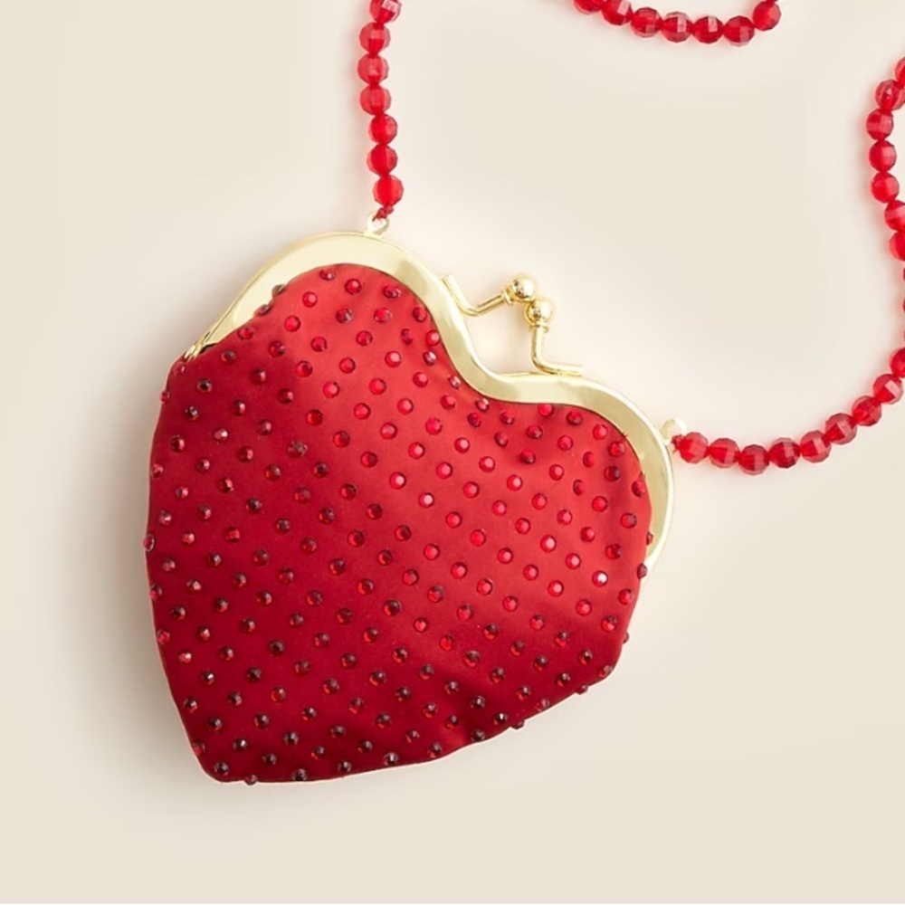 J crew Girls' embellished heart purse